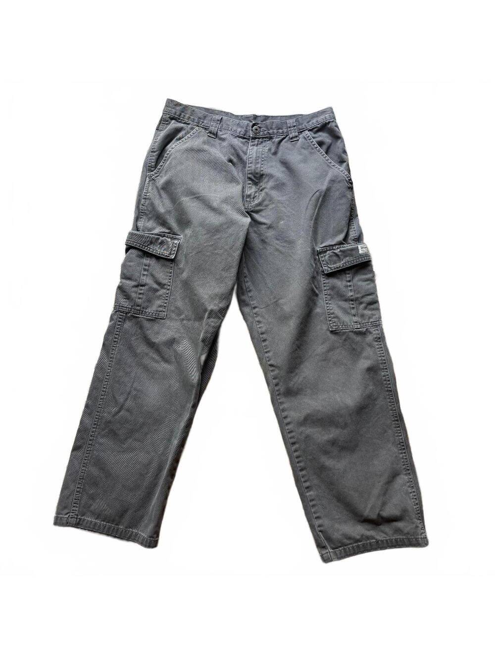 Vintage Gray Cotton Wrangler Cargo Pants 30x30